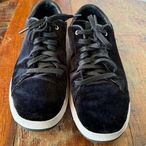 Cole Haan GrandPro Black Velvet Sneakers Women’s 10 Lace Up Comfort